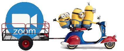 Minions on Scooter with Zoom Trailer