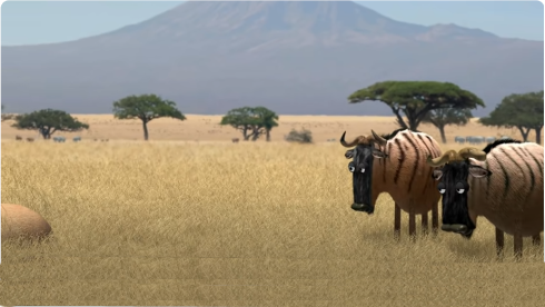 Wildebeests